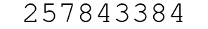 Number 257843384.