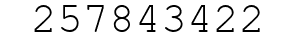 Number 257843422.