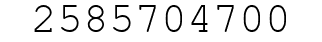 Number 2585704700.