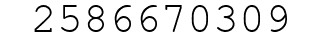 Number 2586670309.