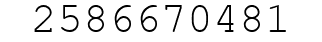 Number 2586670481.