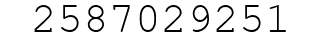 Number 2587029251.