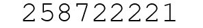 Number 258722221.