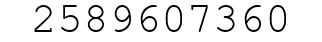 Number 2589607360.
