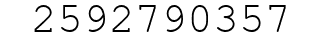 Number 2592790357.