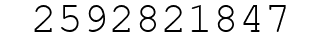 Number 2592821847.