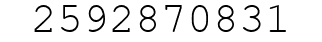 Number 2592870831.