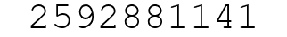 Number 2592881141.