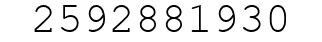 Number 2592881930.