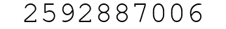 Number 2592887006.