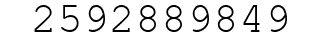 Number 2592889849.
