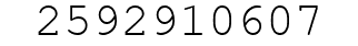 Number 2592910607.