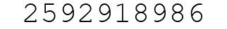 Number 2592918986.