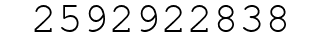 Number 2592922838.