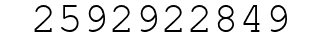 Number 2592922849.