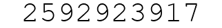 Number 2592923917.