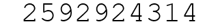 Number 2592924314.