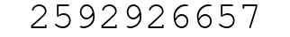 Number 2592926657.