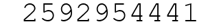 Number 2592954441.