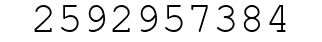 Number 2592957384.