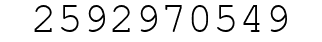 Number 2592970549.