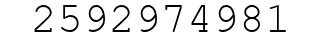 Number 2592974981.