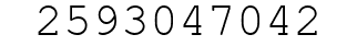 Number 2593047042.