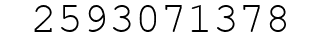 Number 2593071378.