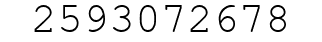 Number 2593072678.