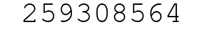 Number 259308564.
