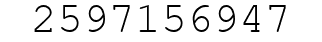 Number 2597156947.