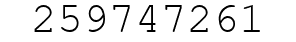 Number 259747261.