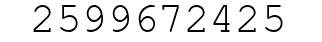 Number 2599672425.