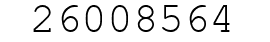 Number 26008564.