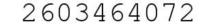 Number 2603464072.