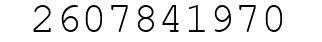 Number 2607841970.