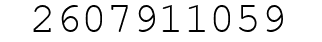 Number 2607911059.