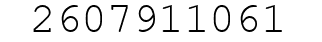Number 2607911061.