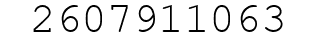 Number 2607911063.