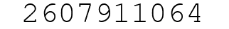 Number 2607911064.