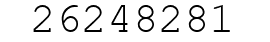 Number 26248281.