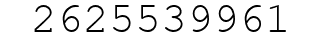 Number 2625539961.