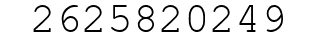Number 2625820249.