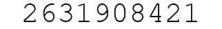 Number 2631908421.