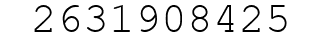 Number 2631908425.