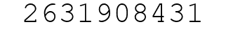 Number 2631908431.