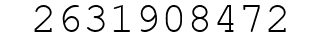 Number 2631908472.