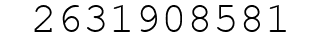 Number 2631908581.