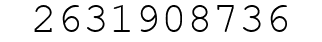 Number 2631908736.