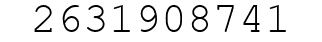 Number 2631908741.